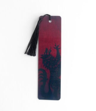 Classic Bookmark - Red Medieval Wolf