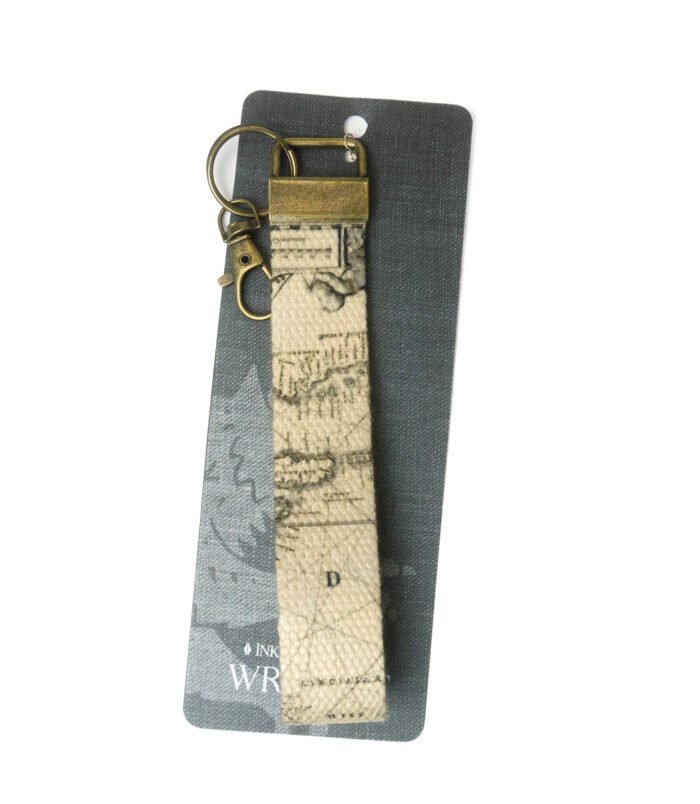 wristlet - antique map - CARD-2