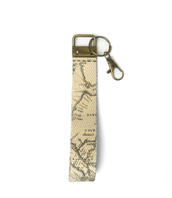 wristlet - antique map - WHITE BACK-2